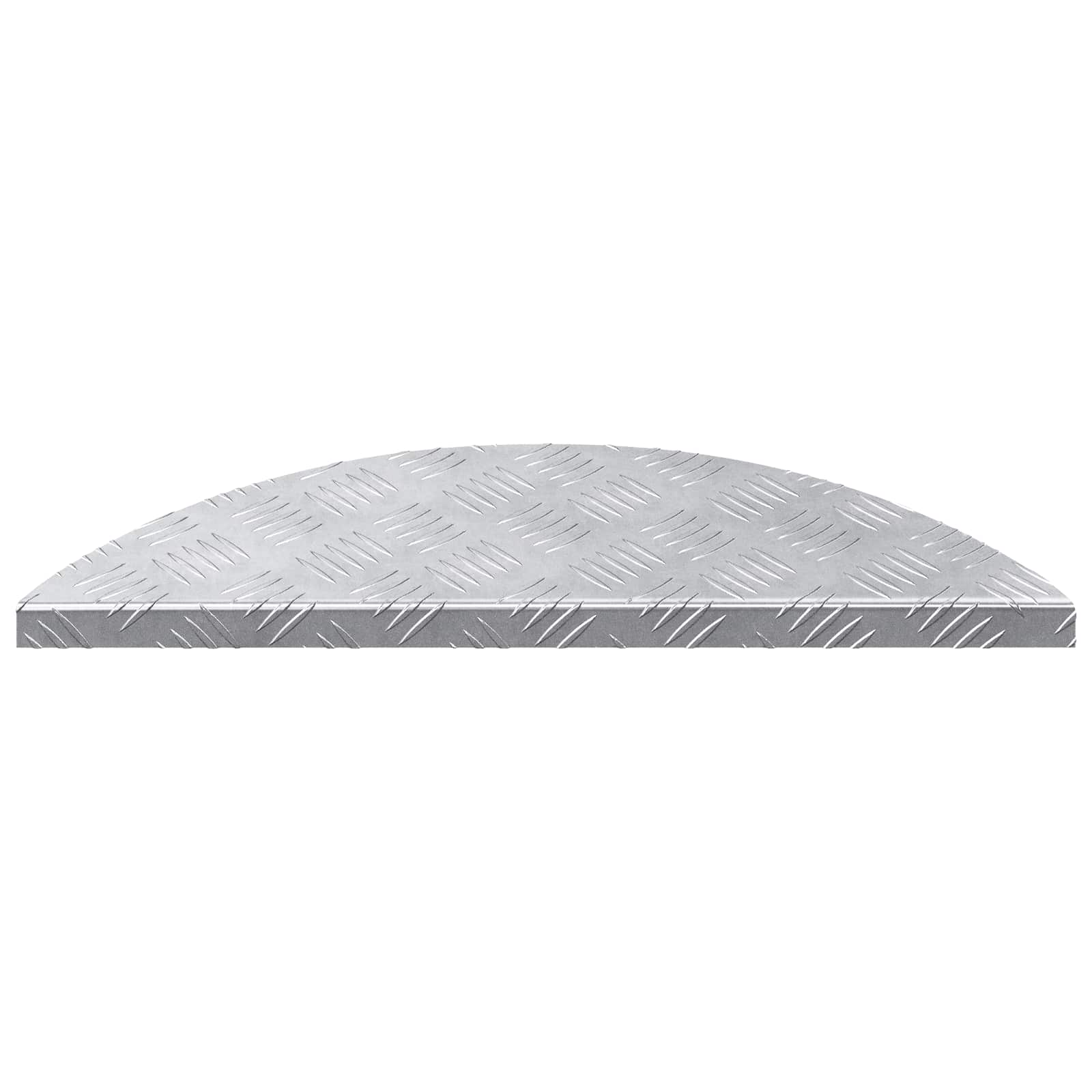 Laiptų danga Pusmėnulio 10 pcs Sidabro 60 x 18 cm Aliuminis