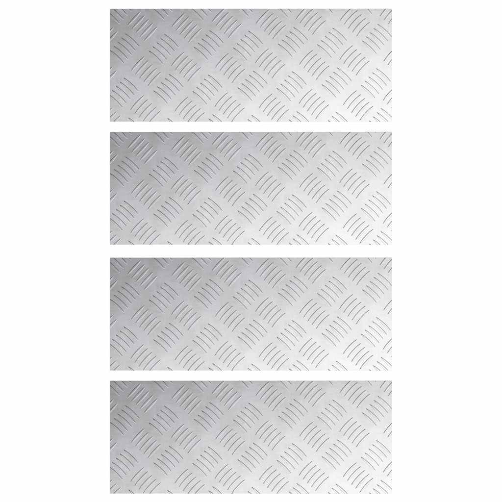 Šaha galdiņš 4 gab Sudraba 50 x 20 cm Alumīnijs