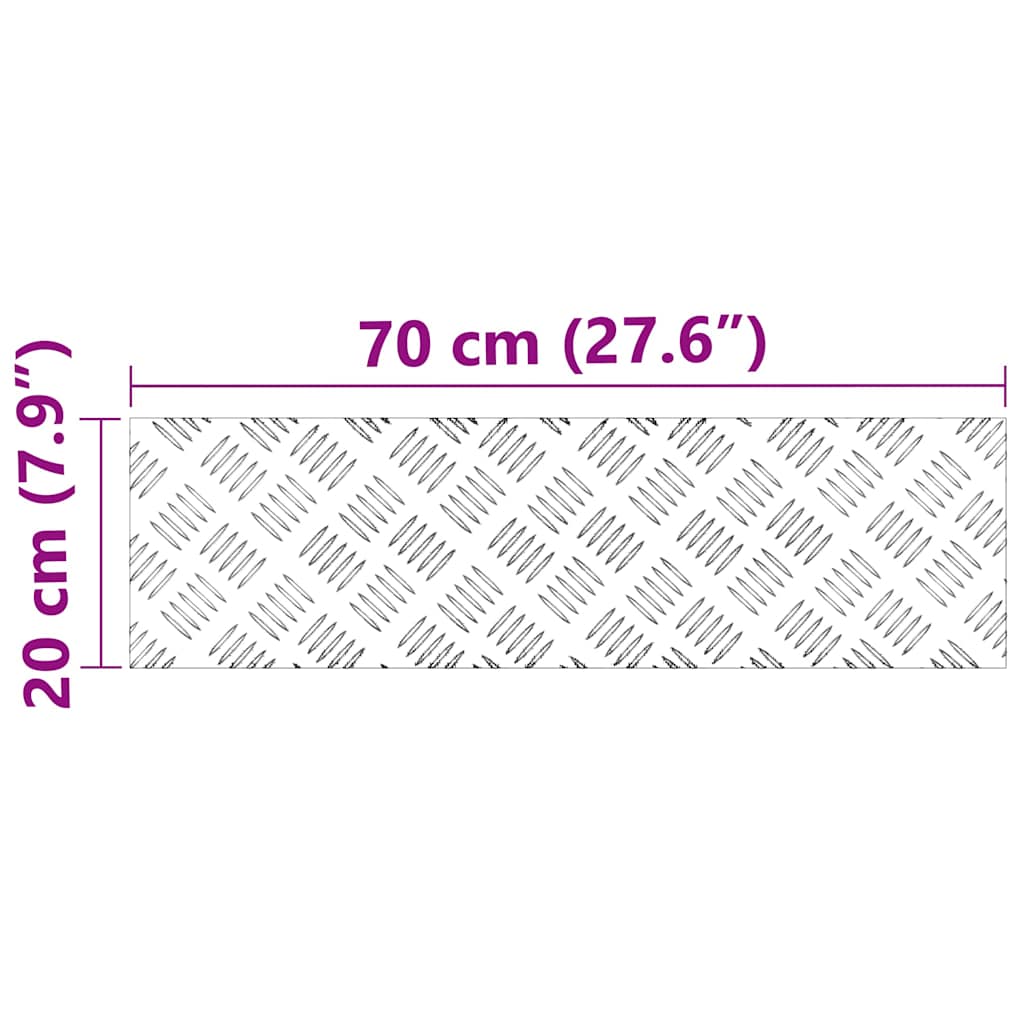 Šachmatiniai lakštai 2 pcs Sidabro 70 x 20 cm Aliuminis