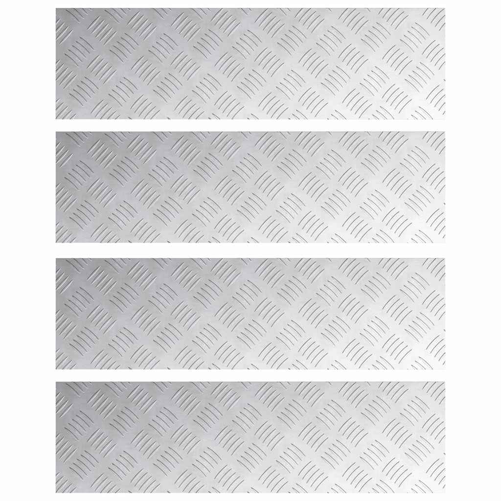 Šaha loksnes 4 gab. Sudraba 70 x 20 cm Alumīnijs