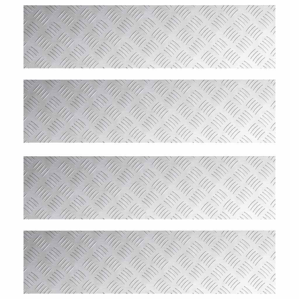 Šachmatiniai lakštai 4 pcs Sidabro 80 x 20 cm Aliuminis