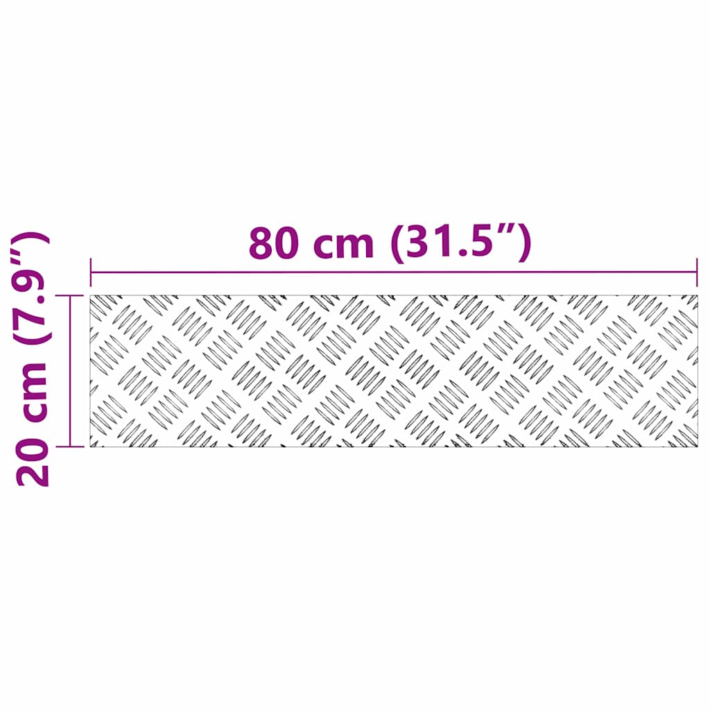 Šachmatiniai lakštai 4 pcs Sidabro 80 x 20 cm Aliuminis