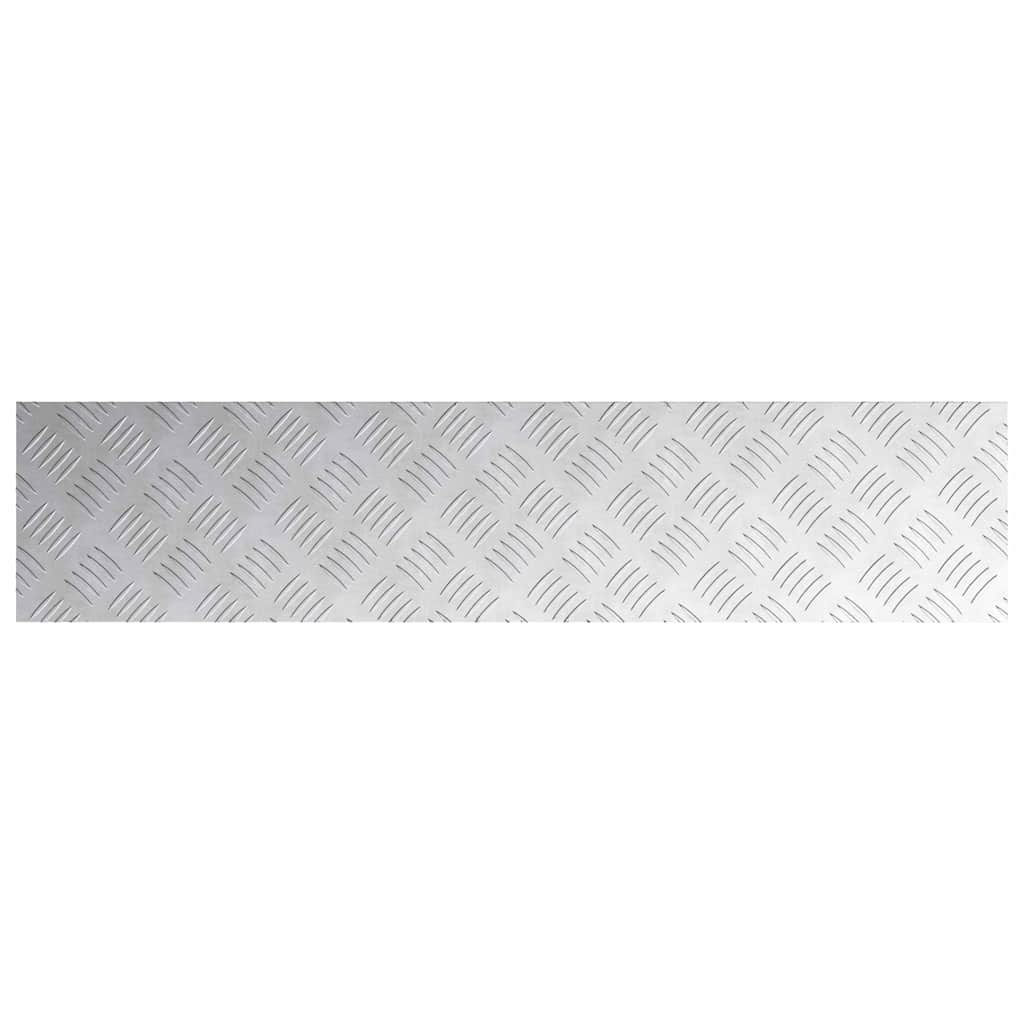 Šaha galdiņu plāksnes 4 gab Sudraba 90 x 20 cm Alumīnijs
