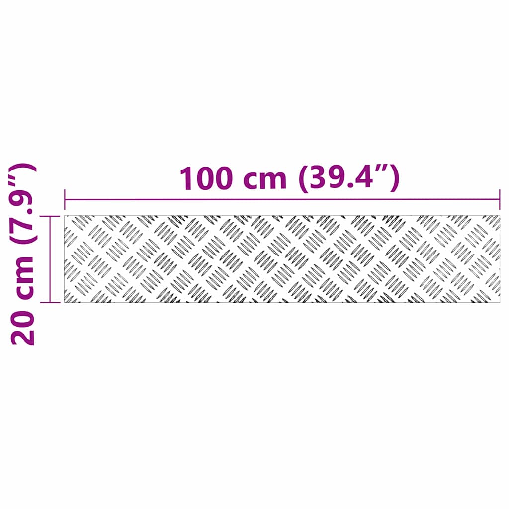 Šachmatiniai lakštai 2 pcs Sidabro 100 x 20 cm Aliuminis