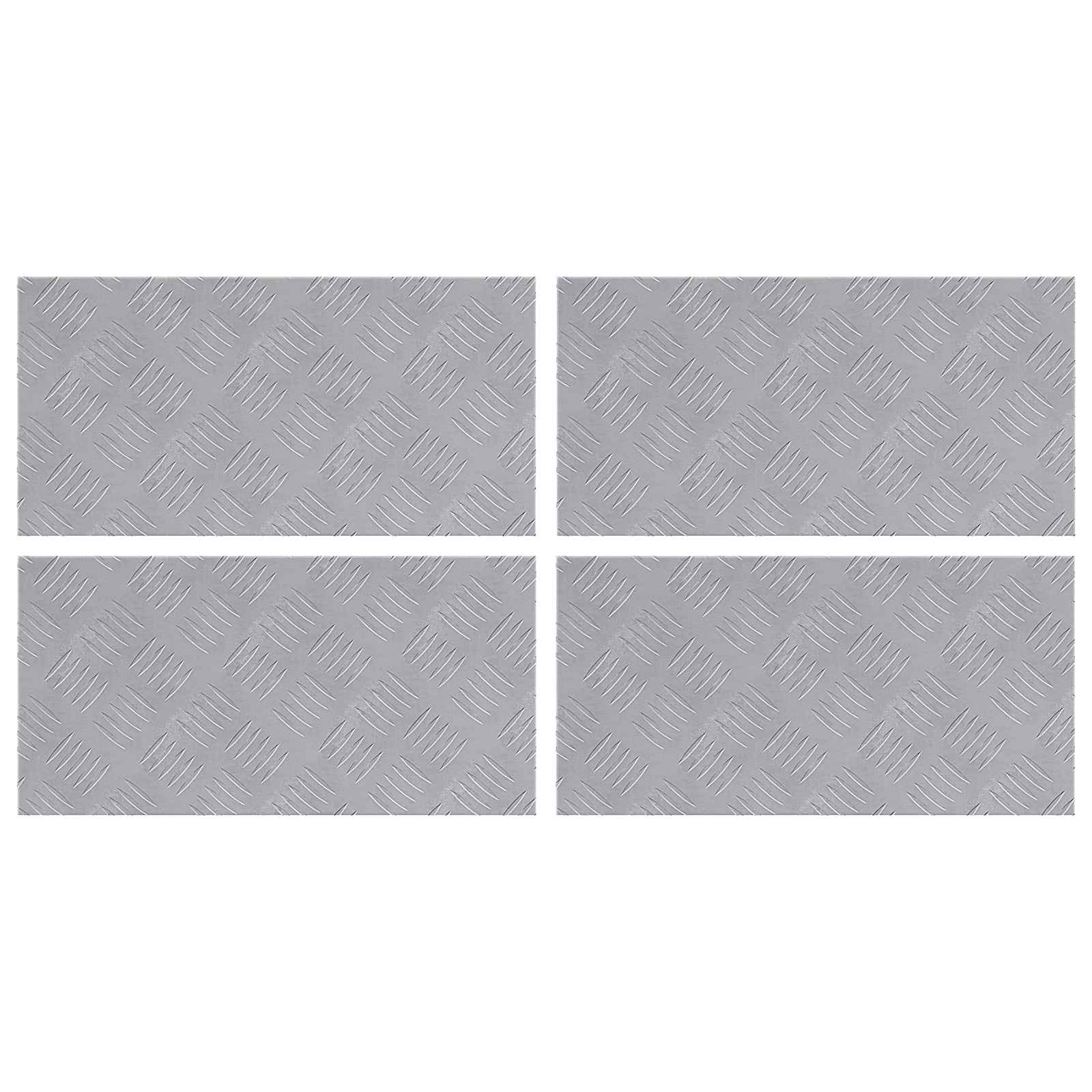 Šachmatiniai lakštai 4 pcs Sidabro 50 x 25 cm Aliuminis