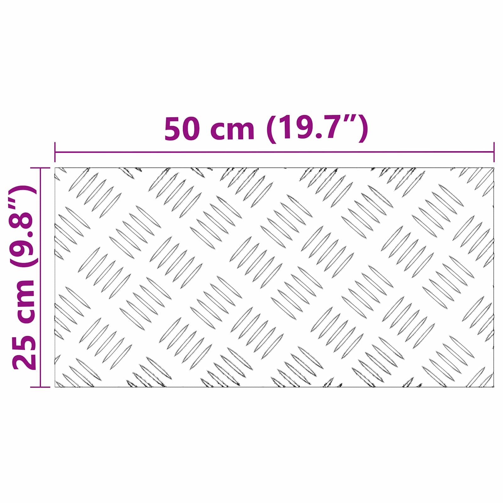 Šachmatiniai lakštai 4 pcs Sidabro 50 x 25 cm Aliuminis