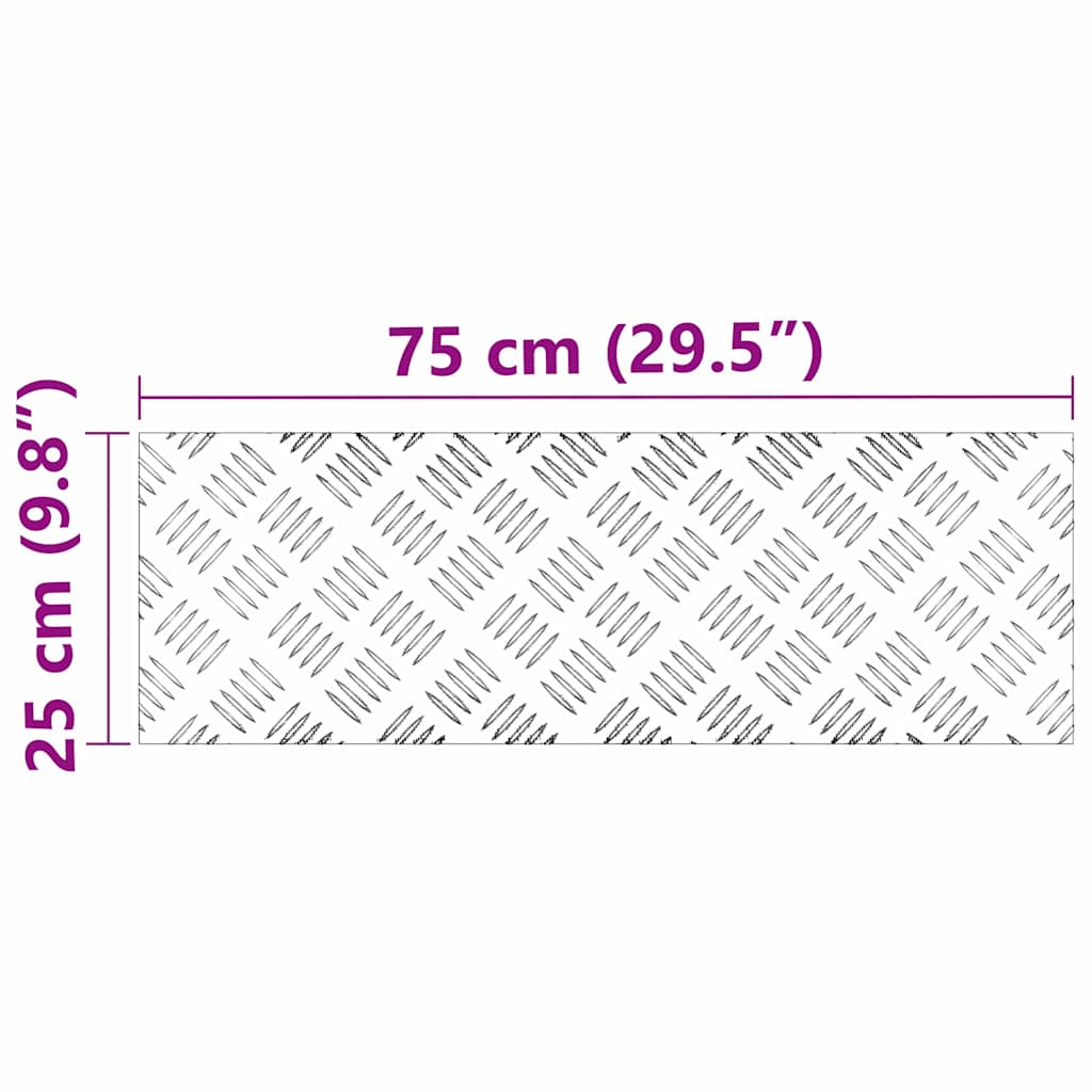 Šachmatiniai lakštai 4 pcs Sidabro 75 x 25 cm Aliuminis