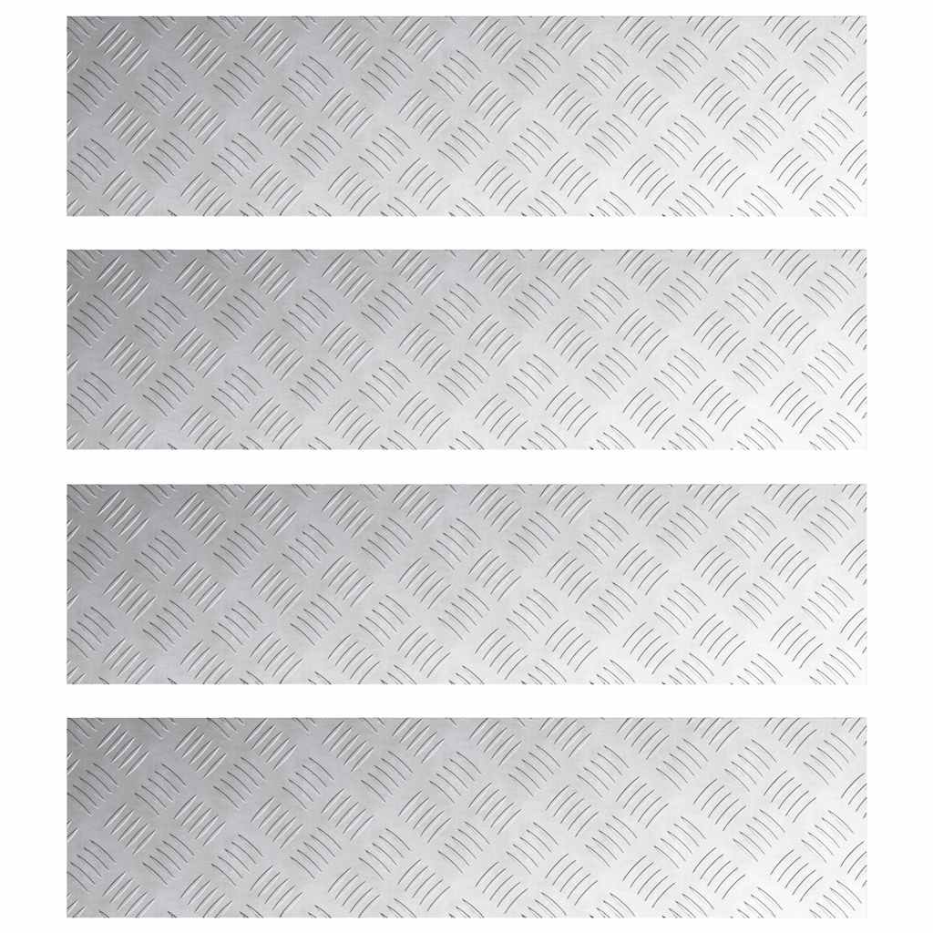 Šachmatiniai lakštai 4 pcs Sidabro 100 x 25 cm Aliuminis