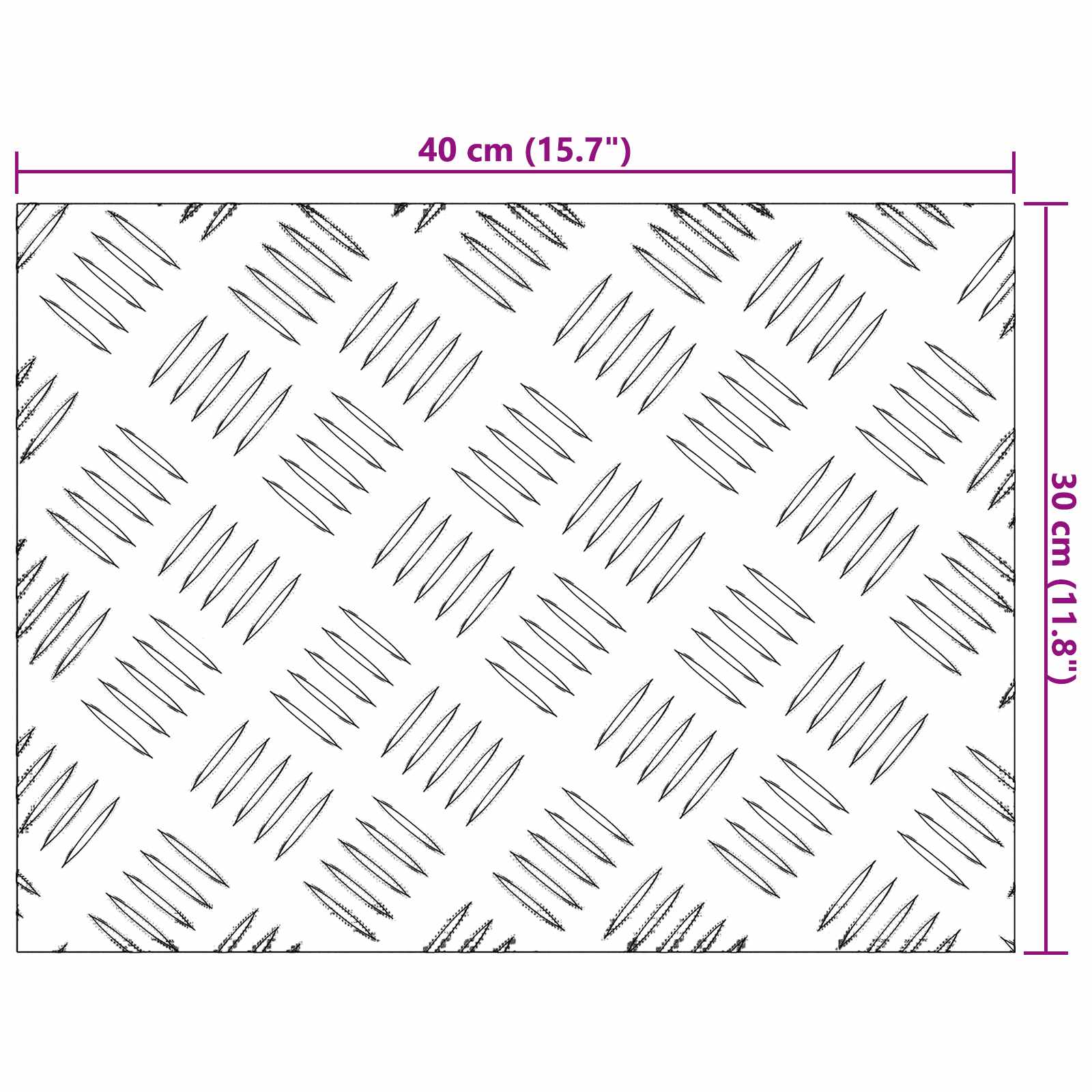 Šachmatiniai lakštai 4 pcs Sidabro 40 x 30 cm Aliuminis