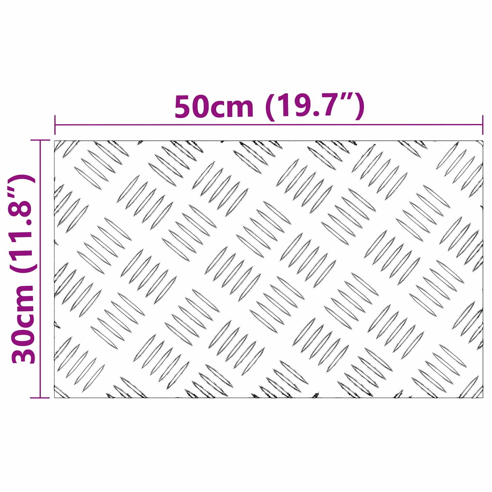 Šachmatiniai lakštai 4 pcs Sidabro 50 x 30 cm Aliuminis