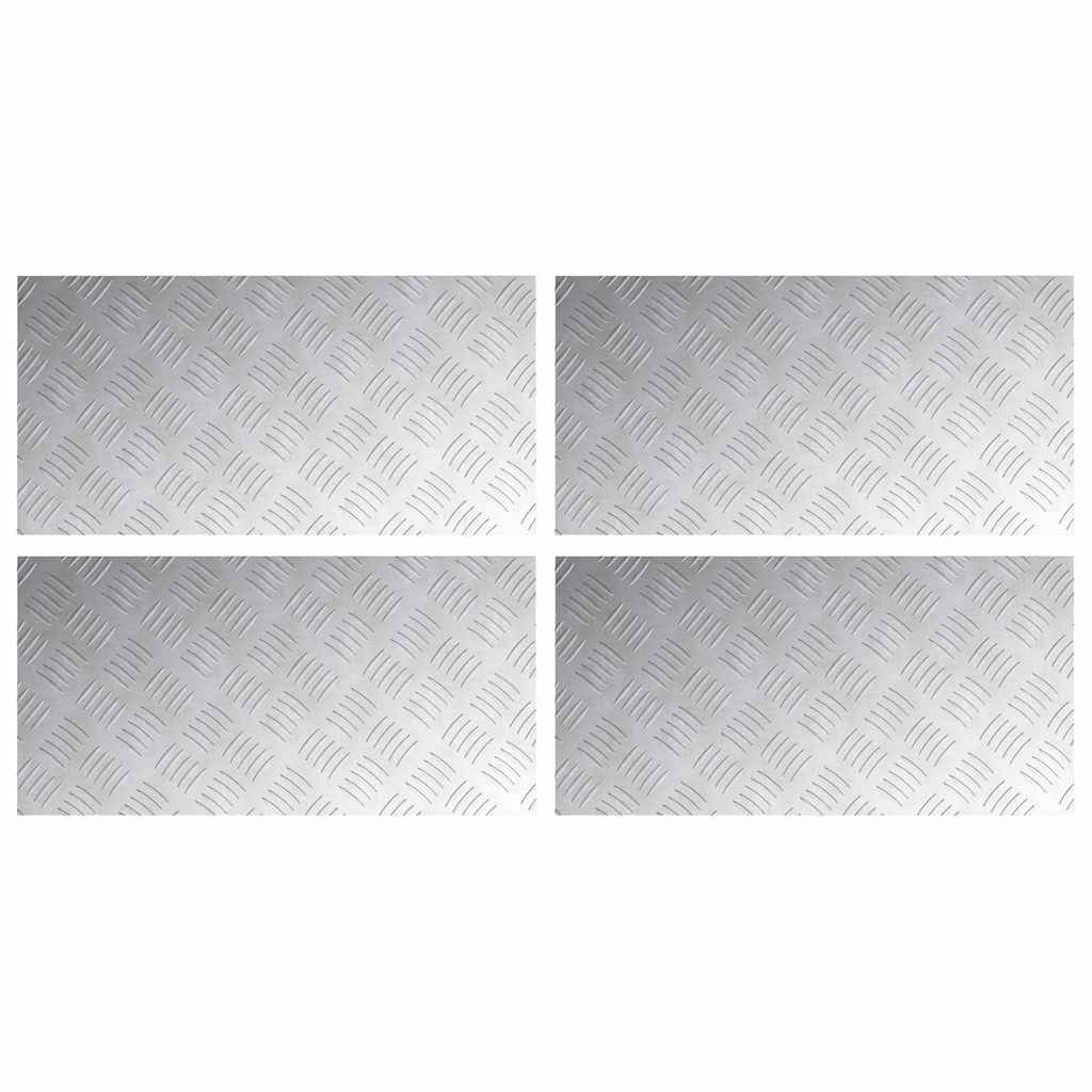 Šachmatiniai lakštai 4 pcs Sidabro 60 x 30 cm Aliuminis