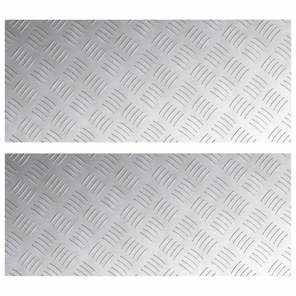Chess Board Sheets 2 pcs Silver 70 x 30 cm Aluminium