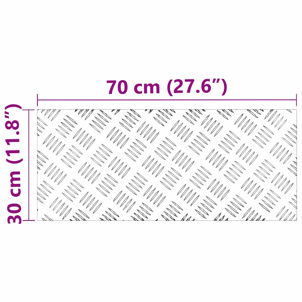 Chess Board Sheets 2 pcs Silver 70 x 30 cm Aluminium