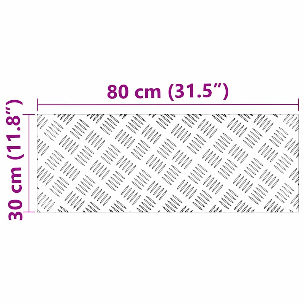 Šachmatiniai lakštai 4 pcs Sidabro 80 x 30 cm Aliuminis