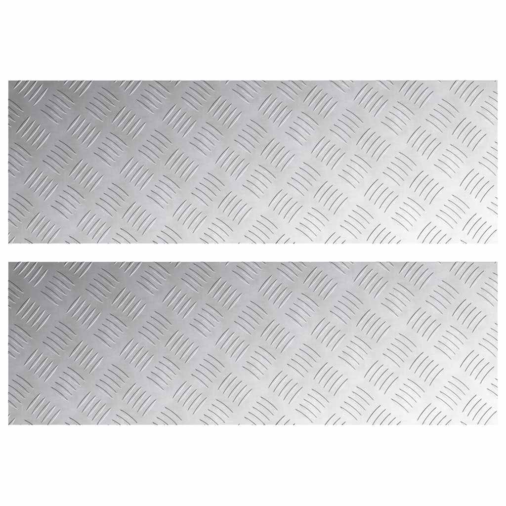 Šaha plāksnes 2 gab. Sudrabs 90 x 30 cm Alumīnijs