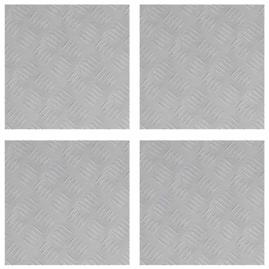 Šachmatiniai lakštai 4 pcs Sidabro 40 x 40 cm Aliuminis