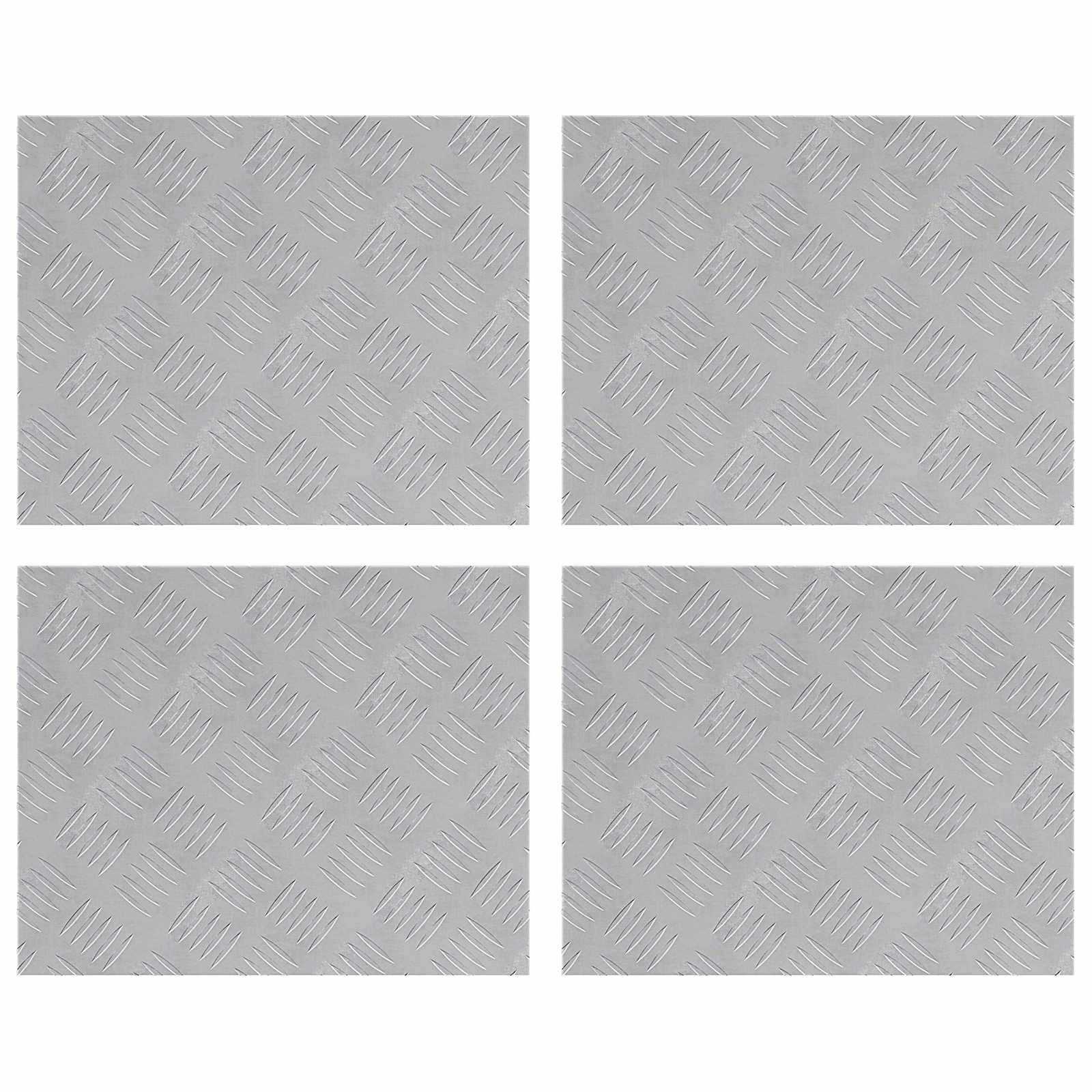 Chess Sheets 4 pcs Silver 50 x 40 cm Aluminum