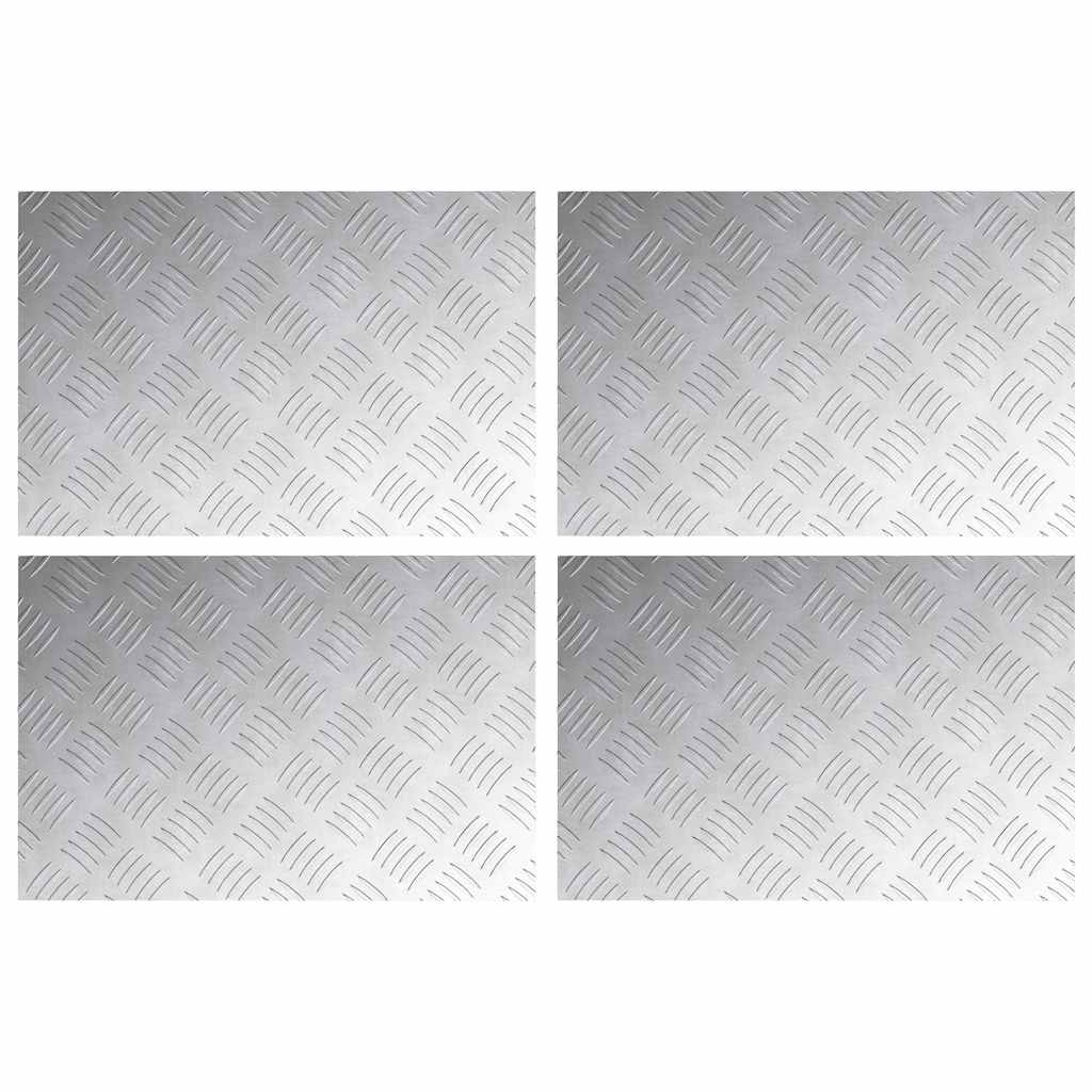 Šachmatiniai lakštai 4 pcs Sidabro 60 x 40 cm Aliuminis