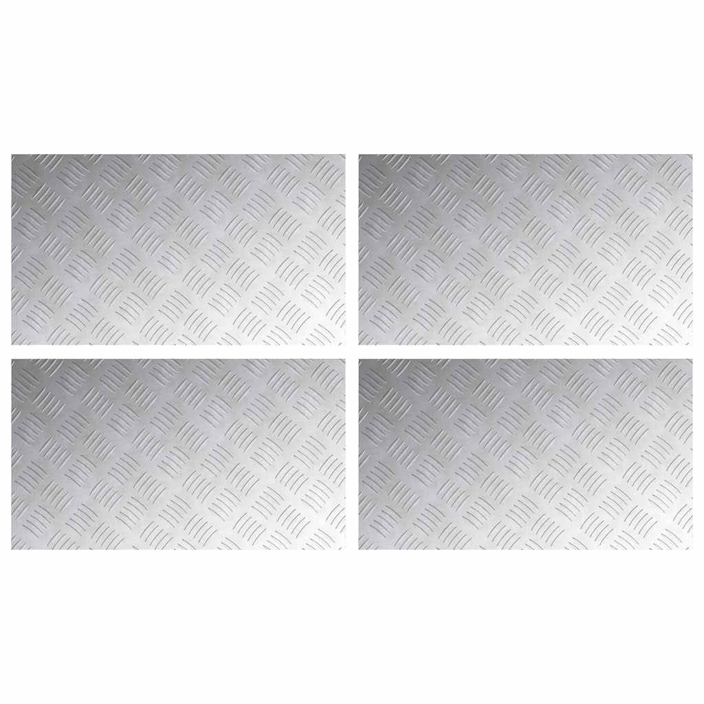 Šachmatiniai lakštai 4 pcs Sidabro 70 x 40 cm Aliuminis