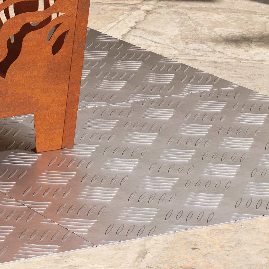 Chessboard sheets 4 pcs Silver 50 x 50 cm Aluminum