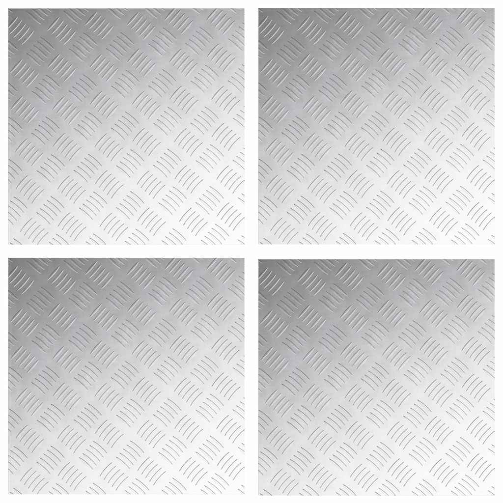 Šachmatiniai lakštai 4 pcs Sidabro 50 x 50 cm Aliuminis