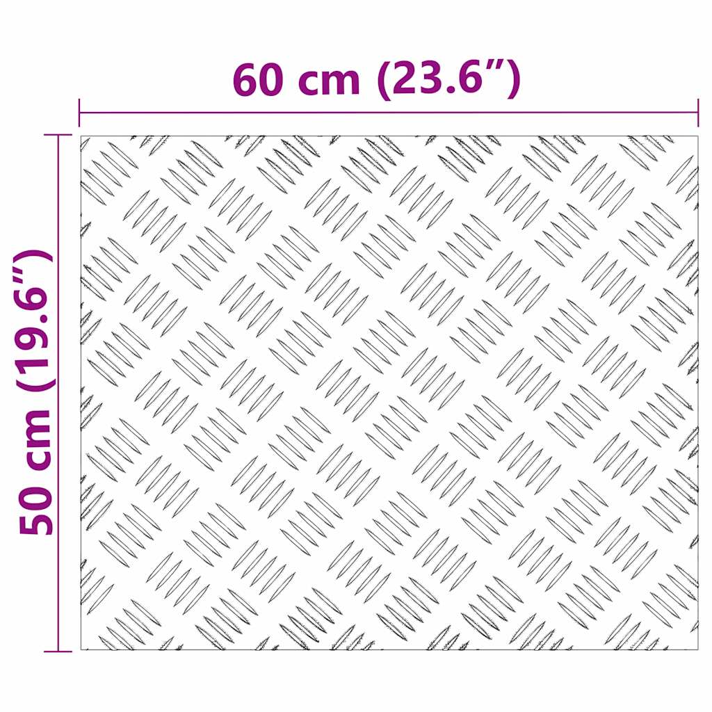 Šachmatiniai lakštai 2 pcs Sidabro 60 x 50 cm Aliuminis