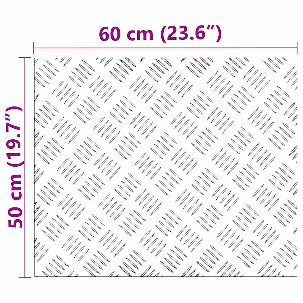 Chessboard Sheets 4 pcs Silver 60 x 50 cm Aluminium