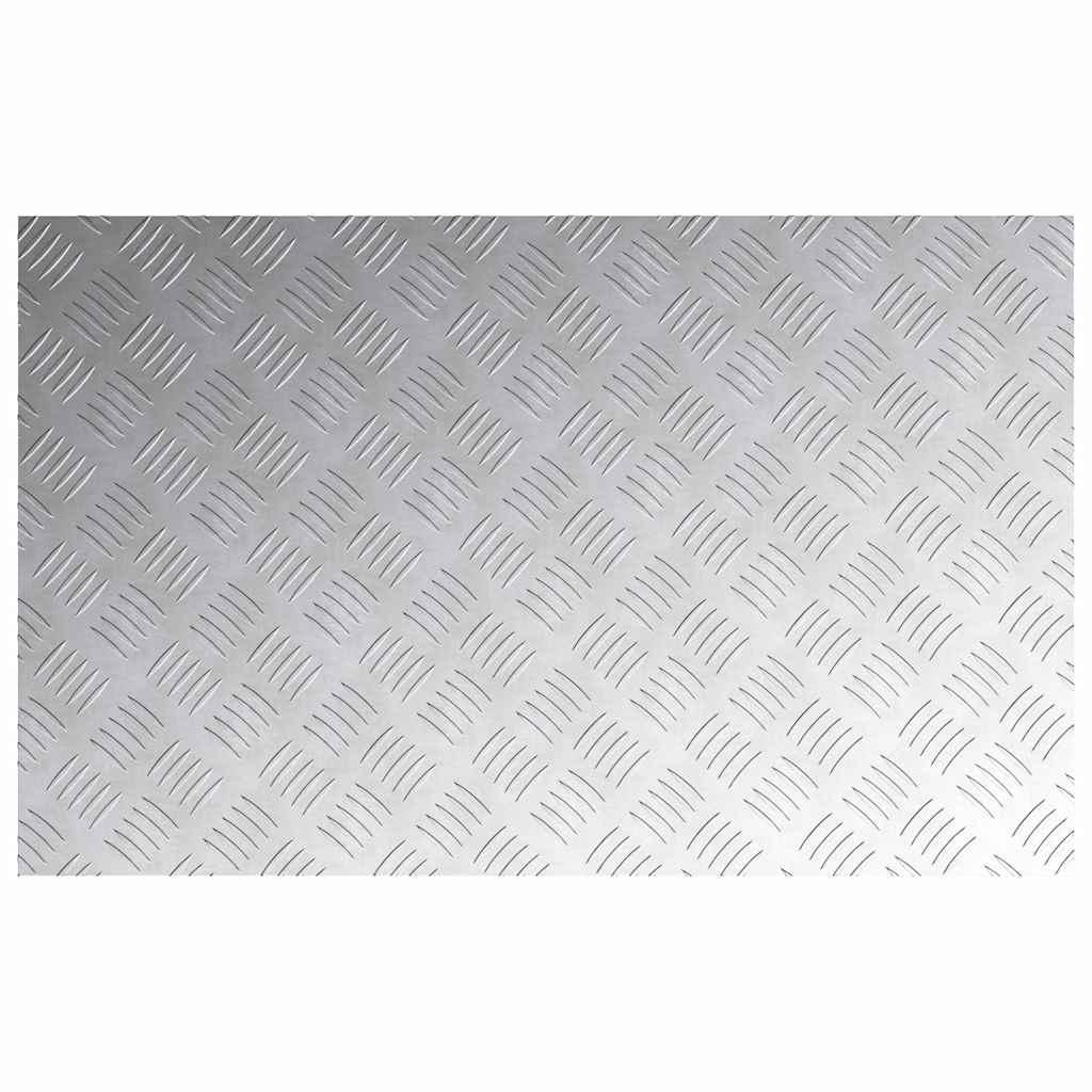 Rūtainās plāksnes 4 gab. Sudraba 80 x 50 cm Alumīnijs