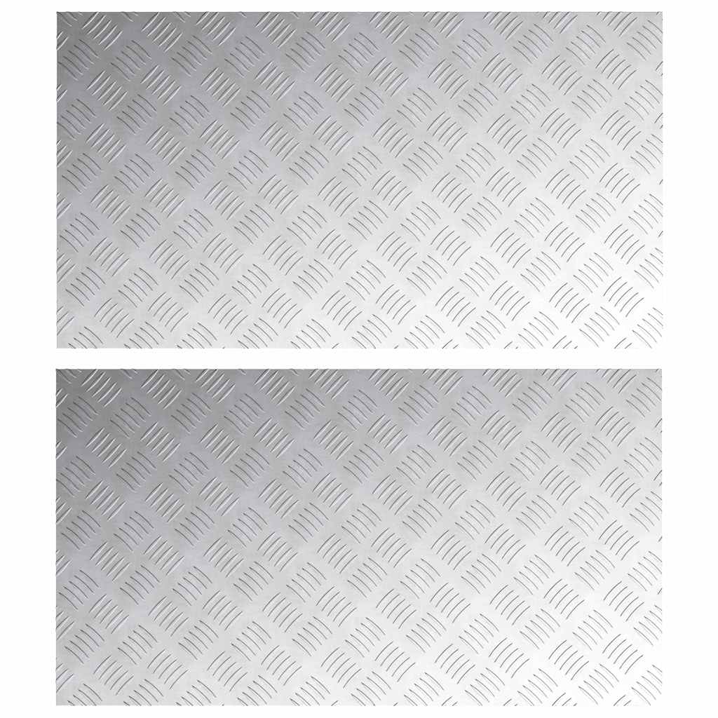 Šachmatiniai lakštai 2 pcs Sidabro 90 x 50 cm Aliuminis