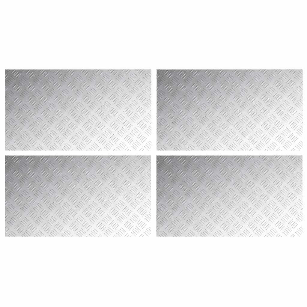 Šachmatiniai lakštai 4 pcs Sidabro 90 x 50 cm Aliuminis