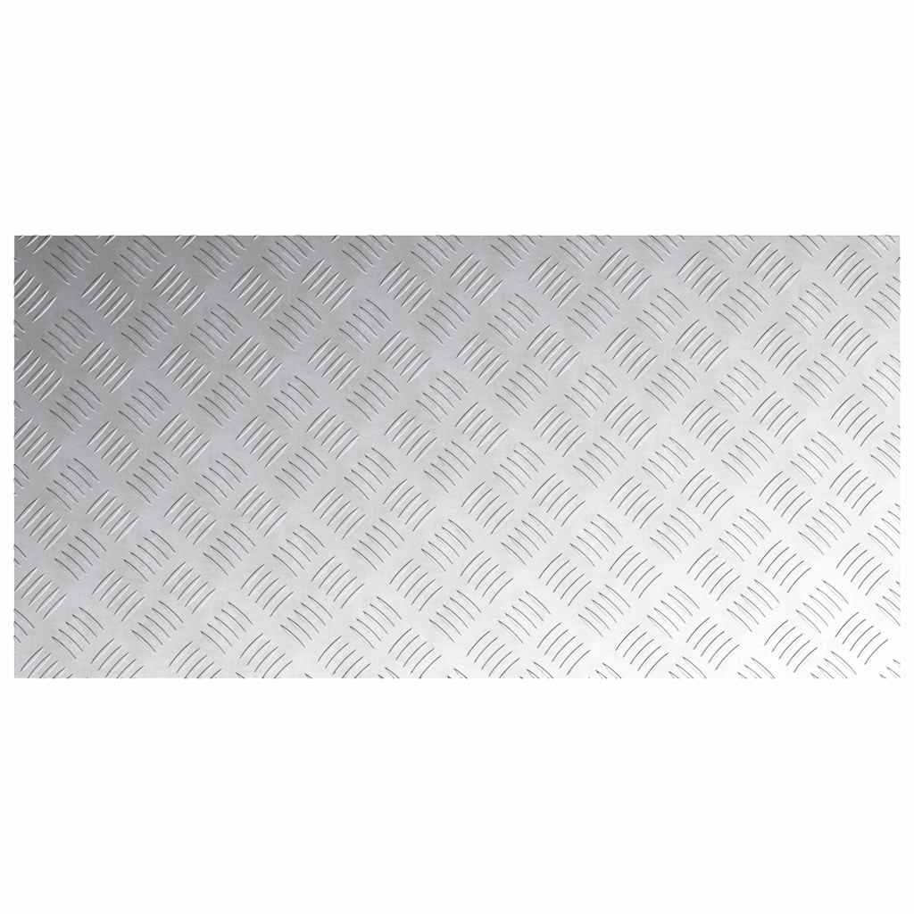 Rupjie alumīnija kontrolieru plāksnes, 4 gab., sudraba, 100 x 50 cm