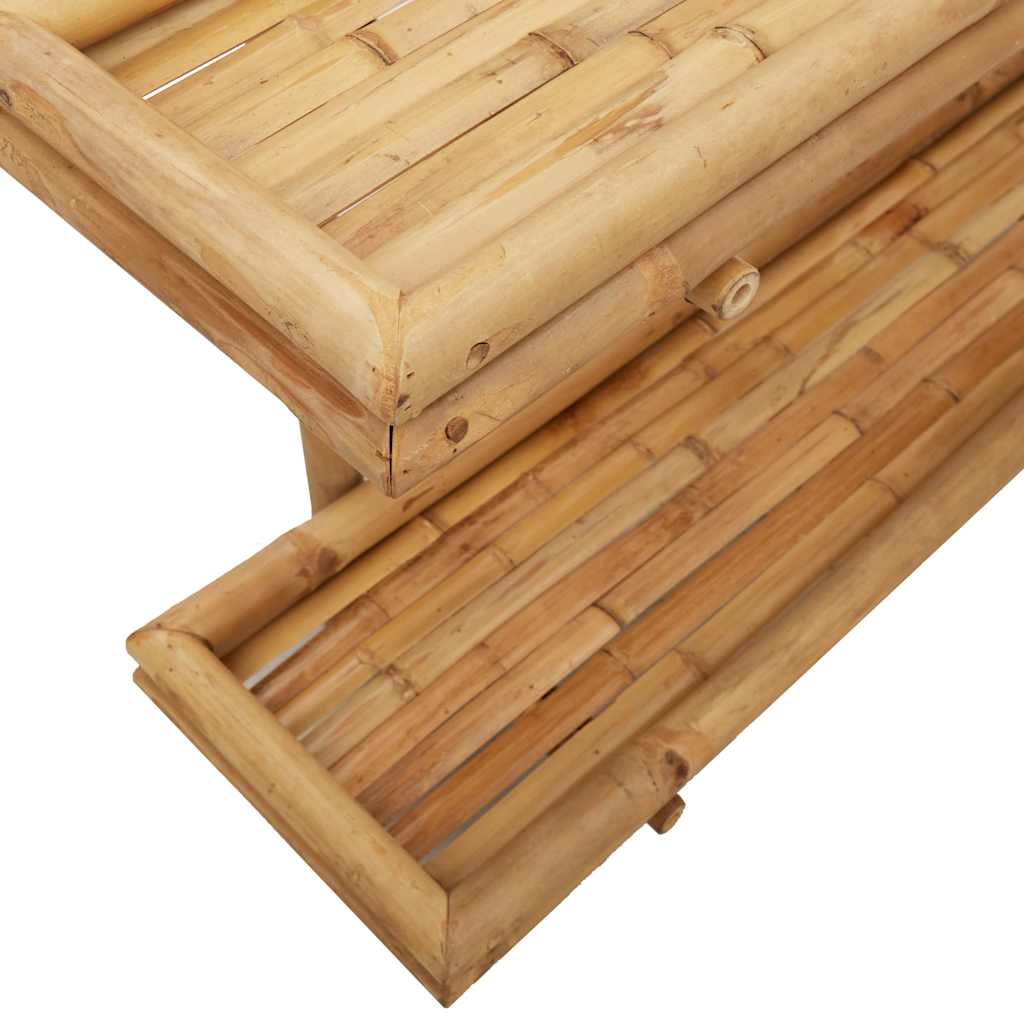 Wall shelf with shelf Brown 100 x 26 x 60 cm bamboo