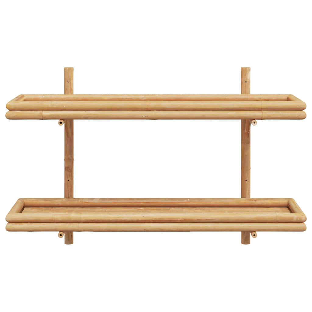 Wall shelf with shelf Brown 100 x 26 x 60 cm bamboo