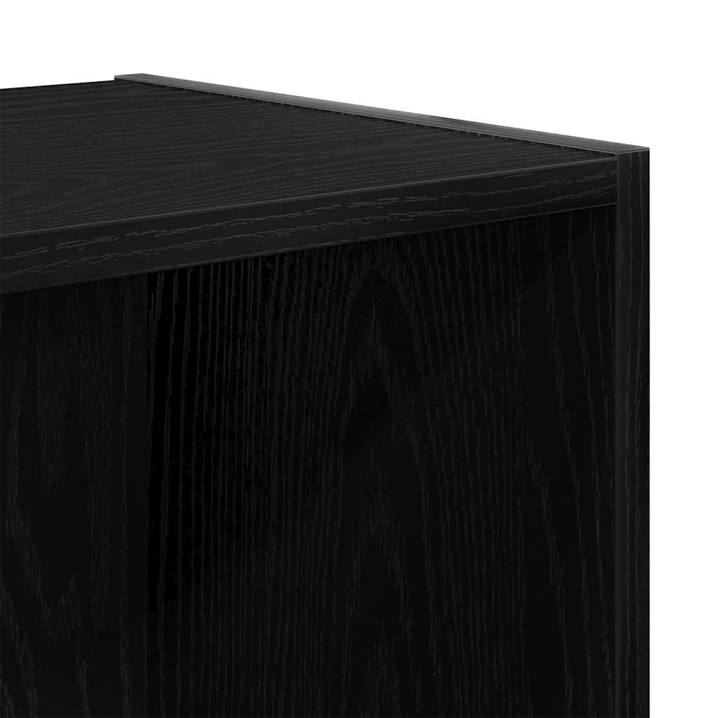 Grāmatu plaukts melns ozols 143 x 30 x 36 cm Apstrādāta koksne