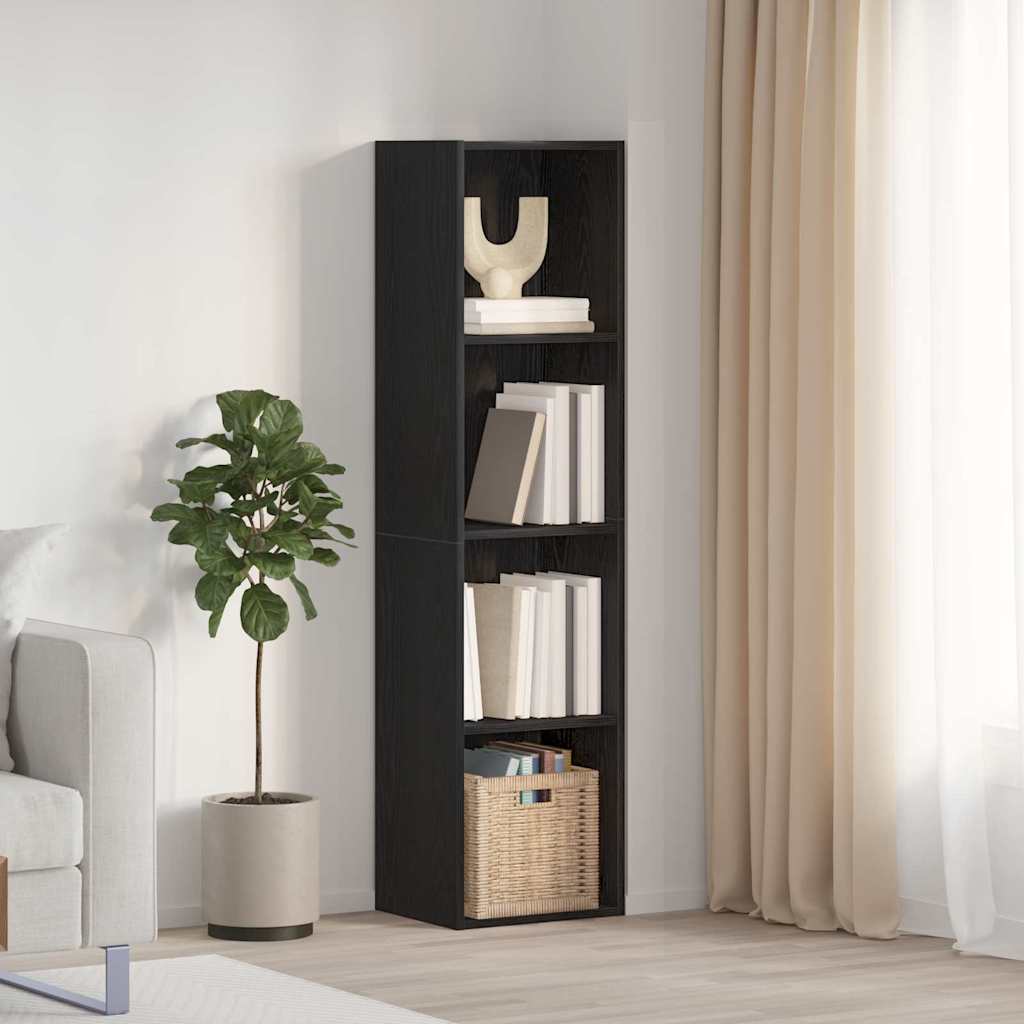 Grāmatu plaukts melns ozols 143 x 30 x 36 cm Apstrādāta koksne