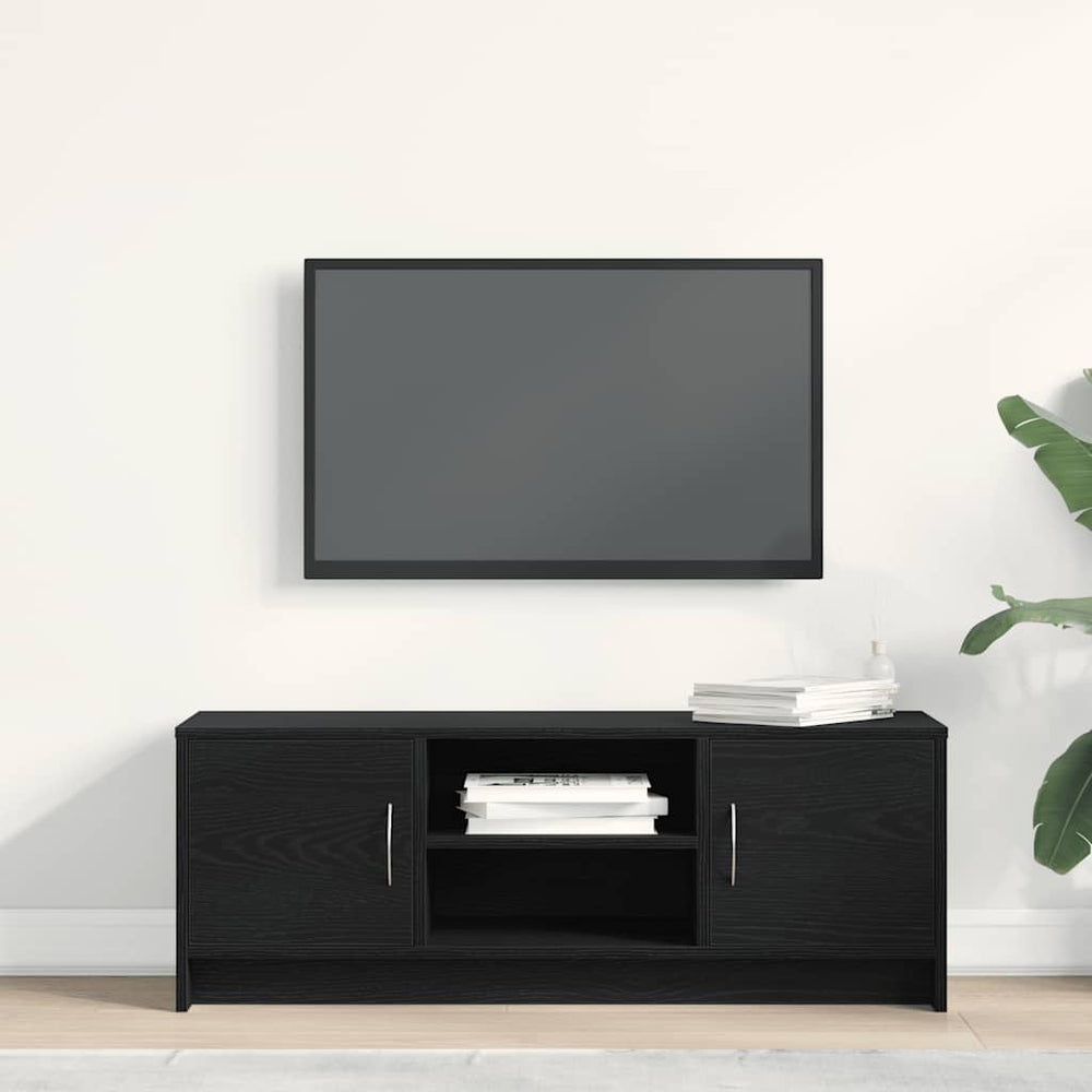 TV spintelė, juodo ąžuolo spalvos, 102x30x37,5 cm, inžinerinė mediena