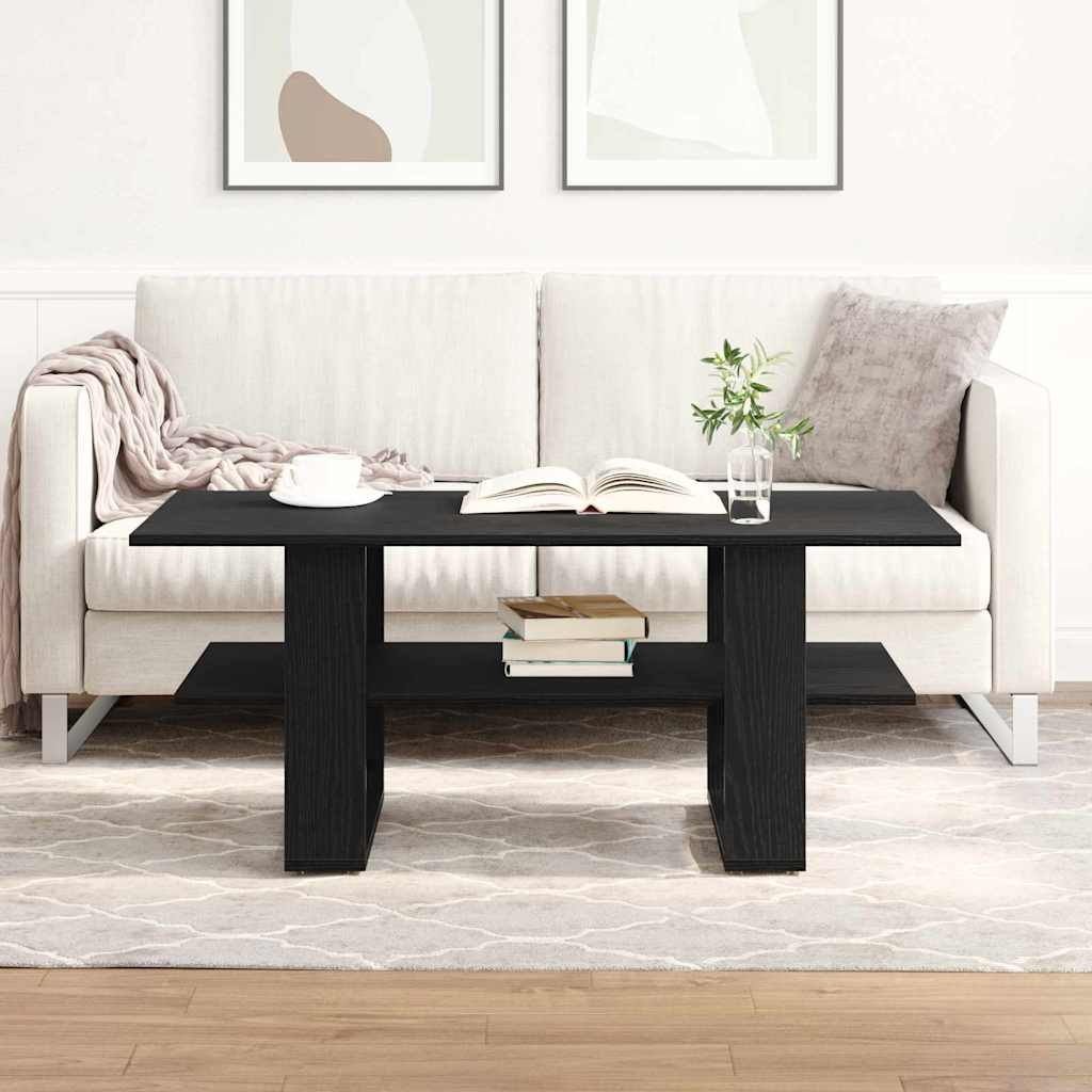 Kavos staliukas juoda ąžuolo 102 x 55 x 42 cm Apdirbta mediena