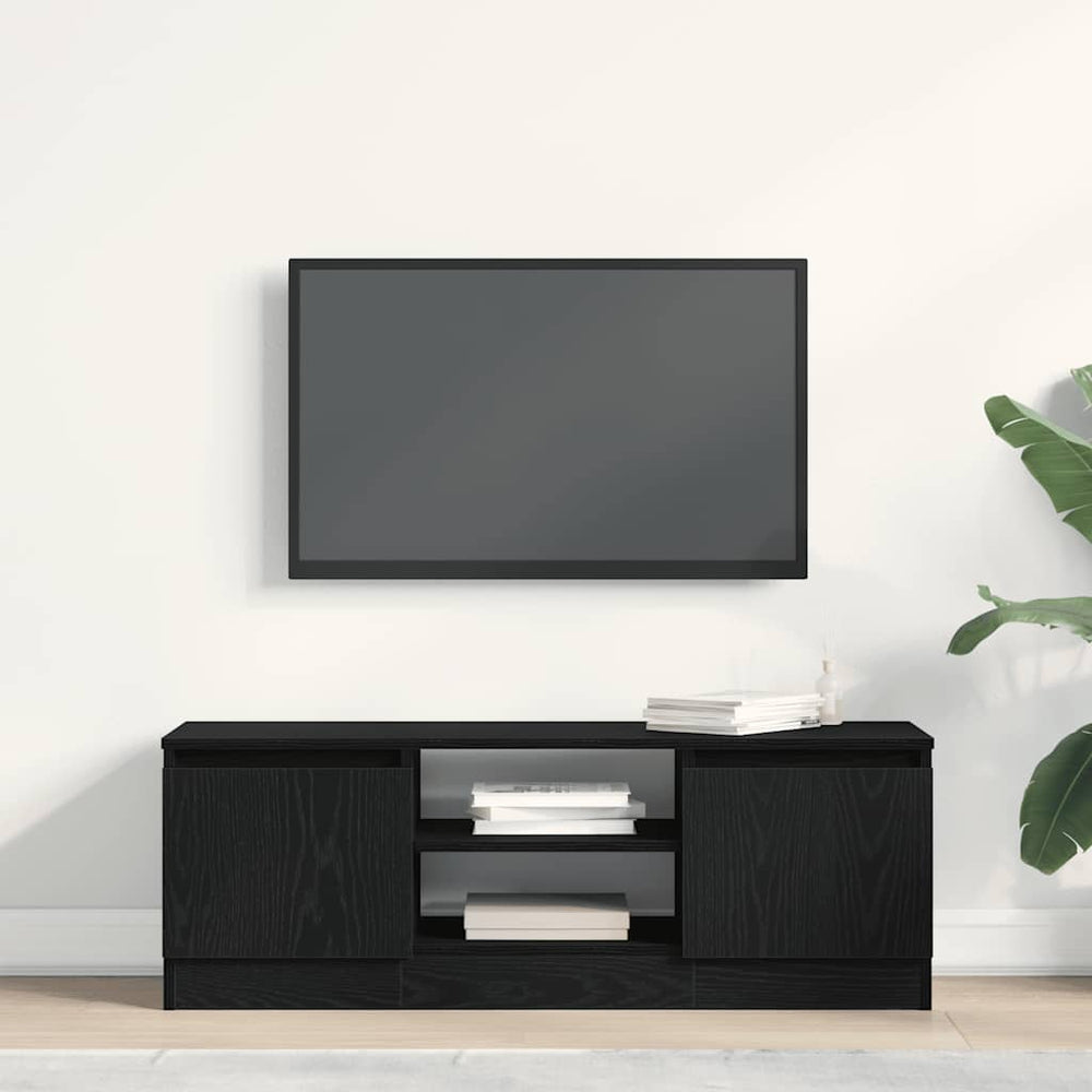 TV spintelė, juodo ąžuolo spalvos, 102x30x36 cm, inžinerinė mediena