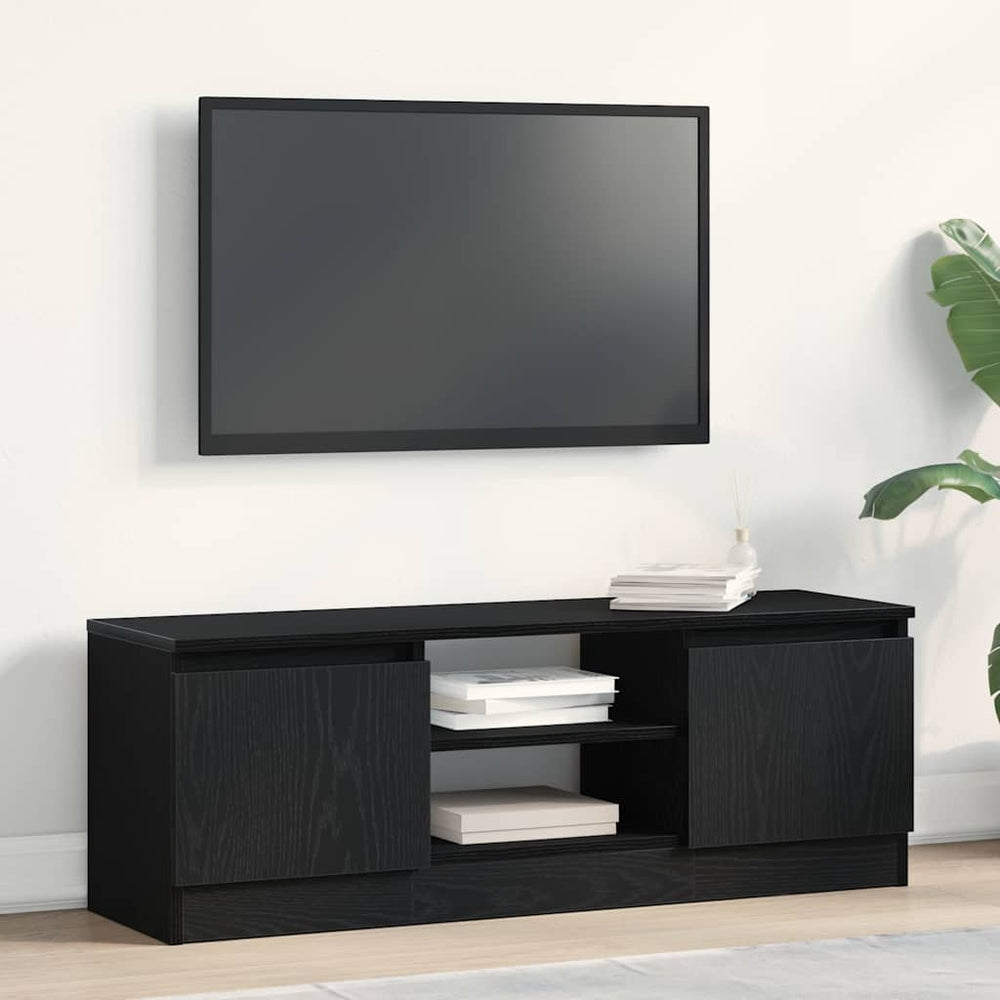 TV spintelė, juodo ąžuolo spalvos, 102x30x36 cm, inžinerinė mediena