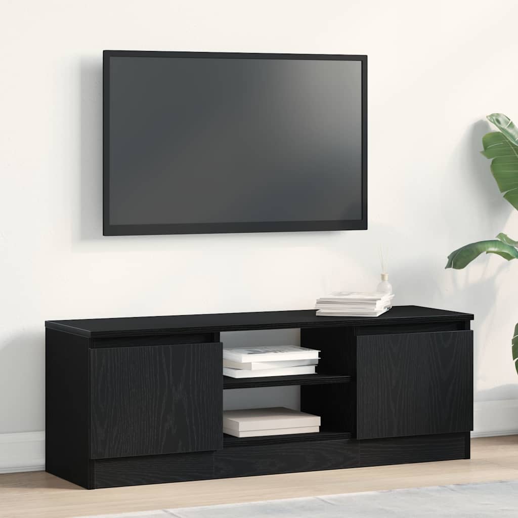 TV spintelė, juodo ąžuolo spalvos, 102x30x36 cm, inžinerinė mediena
