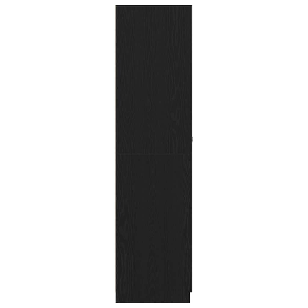Juoda Spinta 90x52x200 cm Iš Dirbtinės Medienos