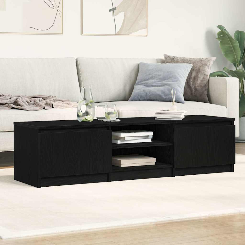TV spintelė, juodo ąžuolo spalvos, 140x40x36 cm, inžinerinė mediena