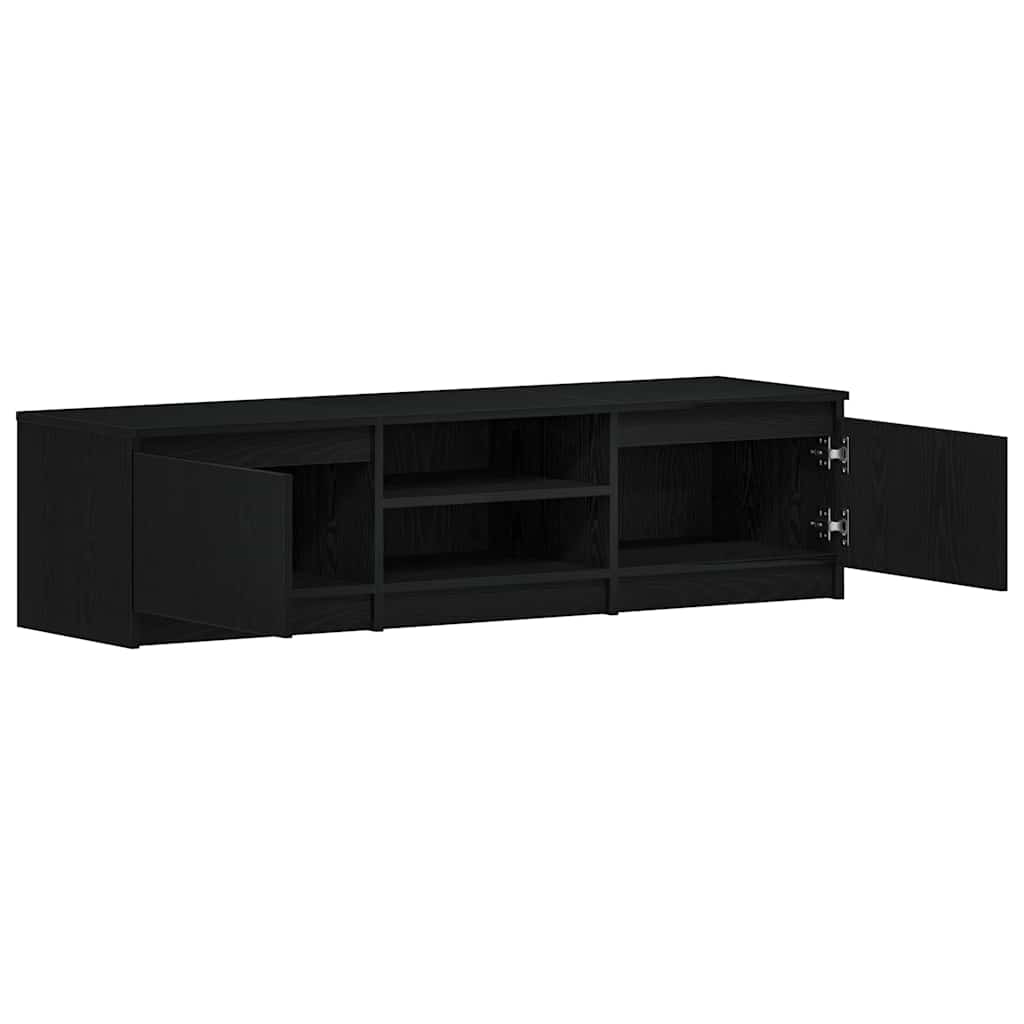 TV spintelė, juodo ąžuolo spalvos, 140x40x36 cm, inžinerinė mediena