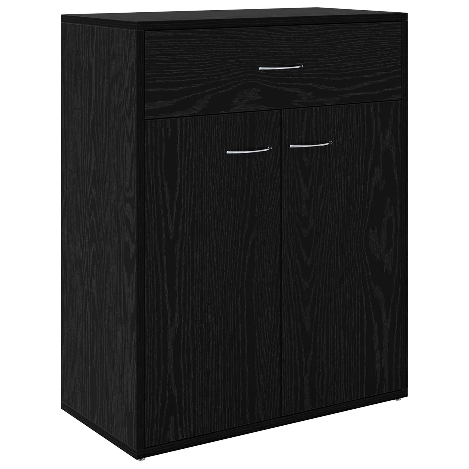 Kabalas su stalčių Juoda 60 x 30 x 75 cm Apdirbta mediena
