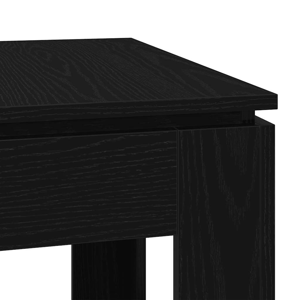 Valgomojo stalas, juodo ąžuolo spalvos, 120x60x76 cm, inžinerinė mediena
