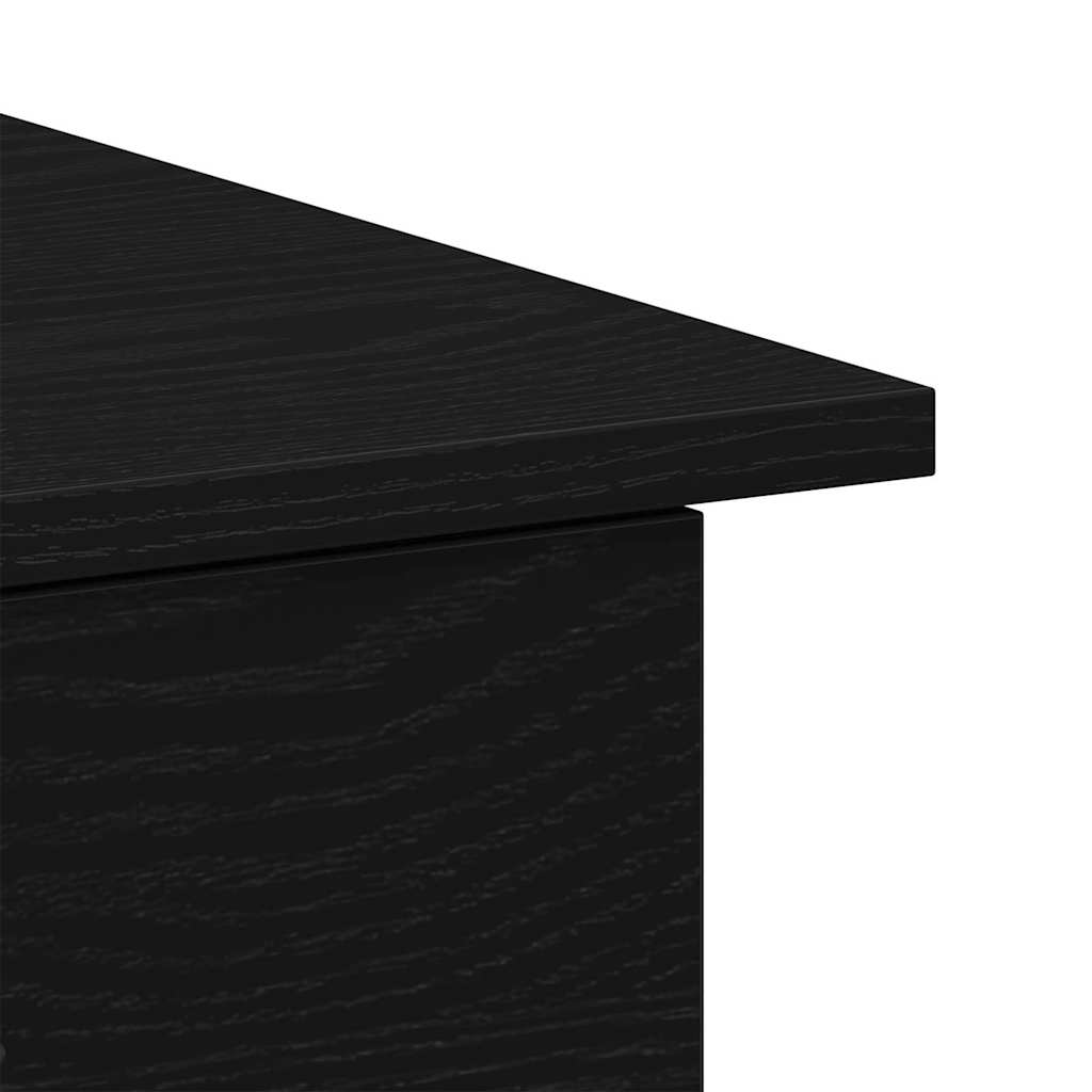 Juodas Stalas 100x50x76 cm Iš inžinerinės medžiagos