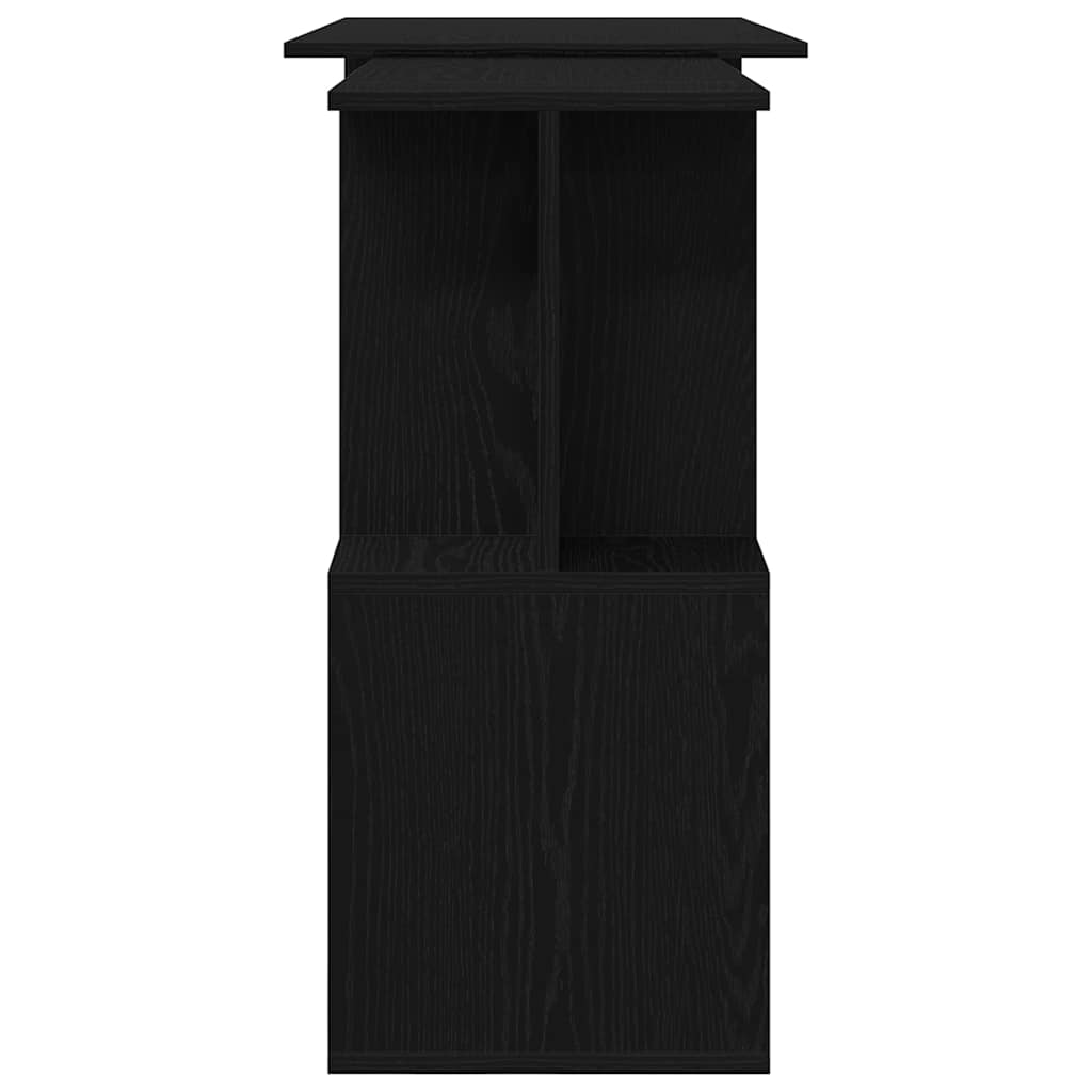 Juodas stalas 200x50x76 cm iš inžinerinės medienos