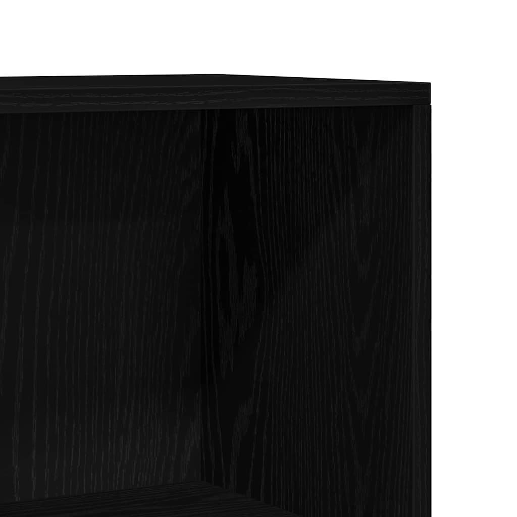 Bookcase Black oak 60 x 24 x 143 cm Engineered wood