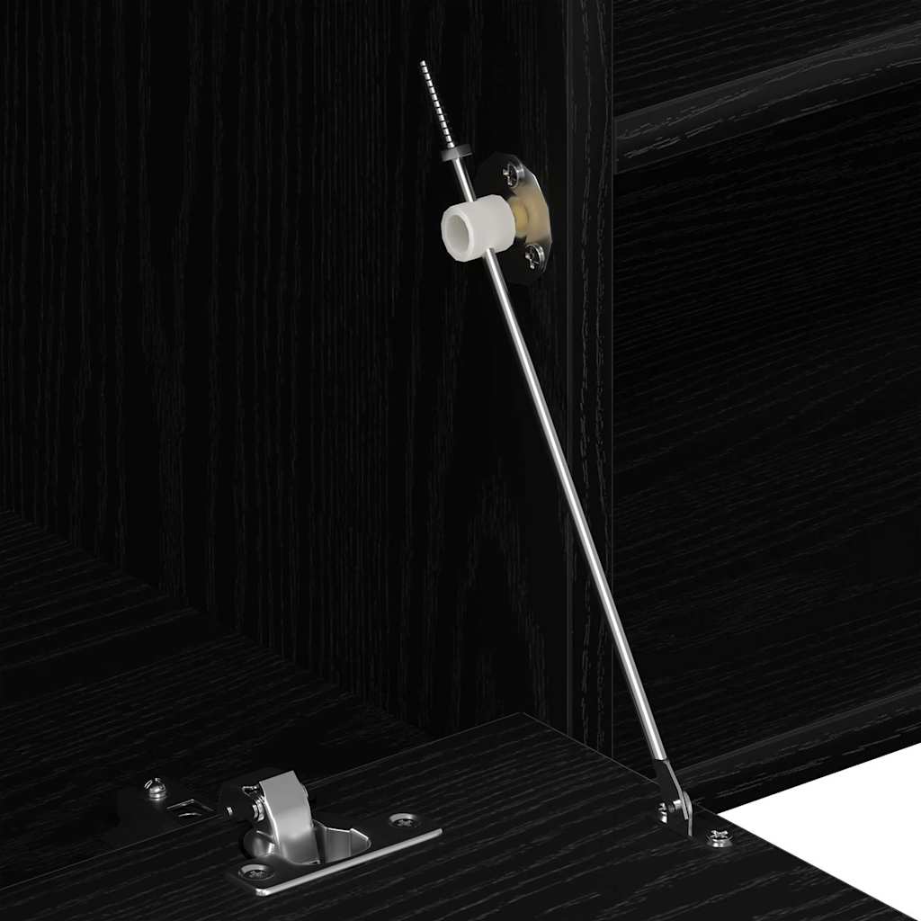 TV spintelė, juodo ąžuolo spalvos, 120x34x37 cm, inžinerinė mediena