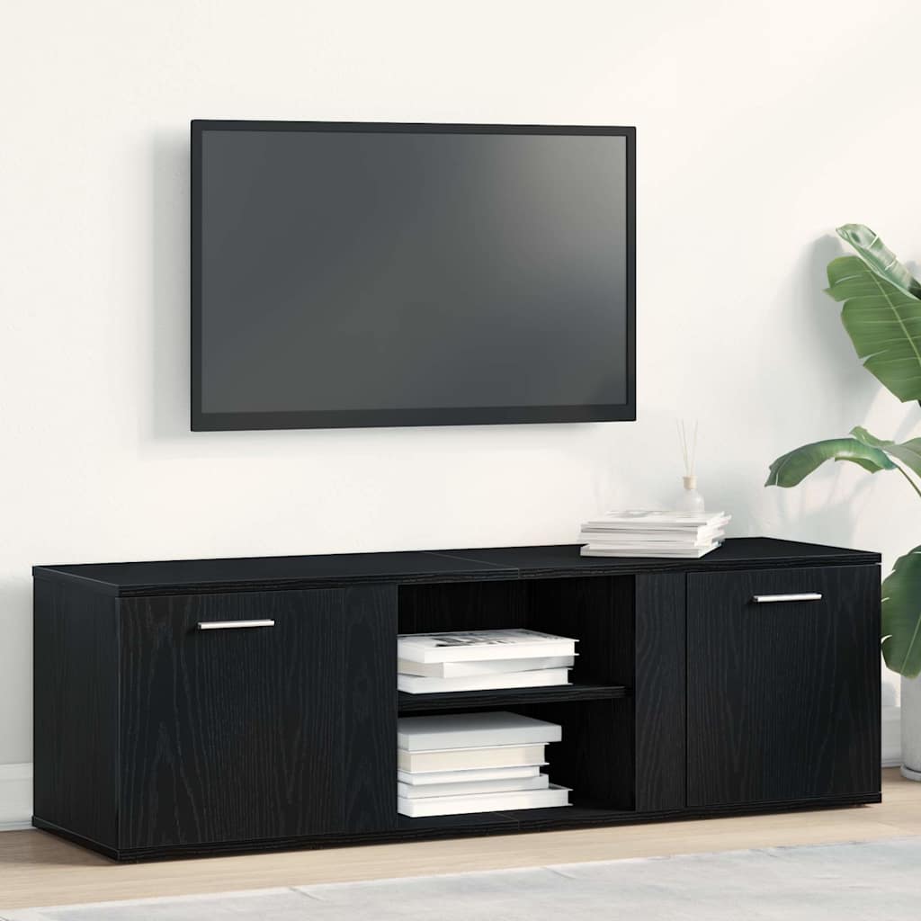 TV spintelė, juodo ąžuolo spalvos, 120x34x37 cm, inžinerinė mediena